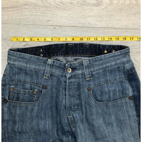 G-Star Raw 3301 Slim Fit Medium Aged Cuffed Denim Blue Jean Shorts Mens W33 L32 - Picture 6 of 9